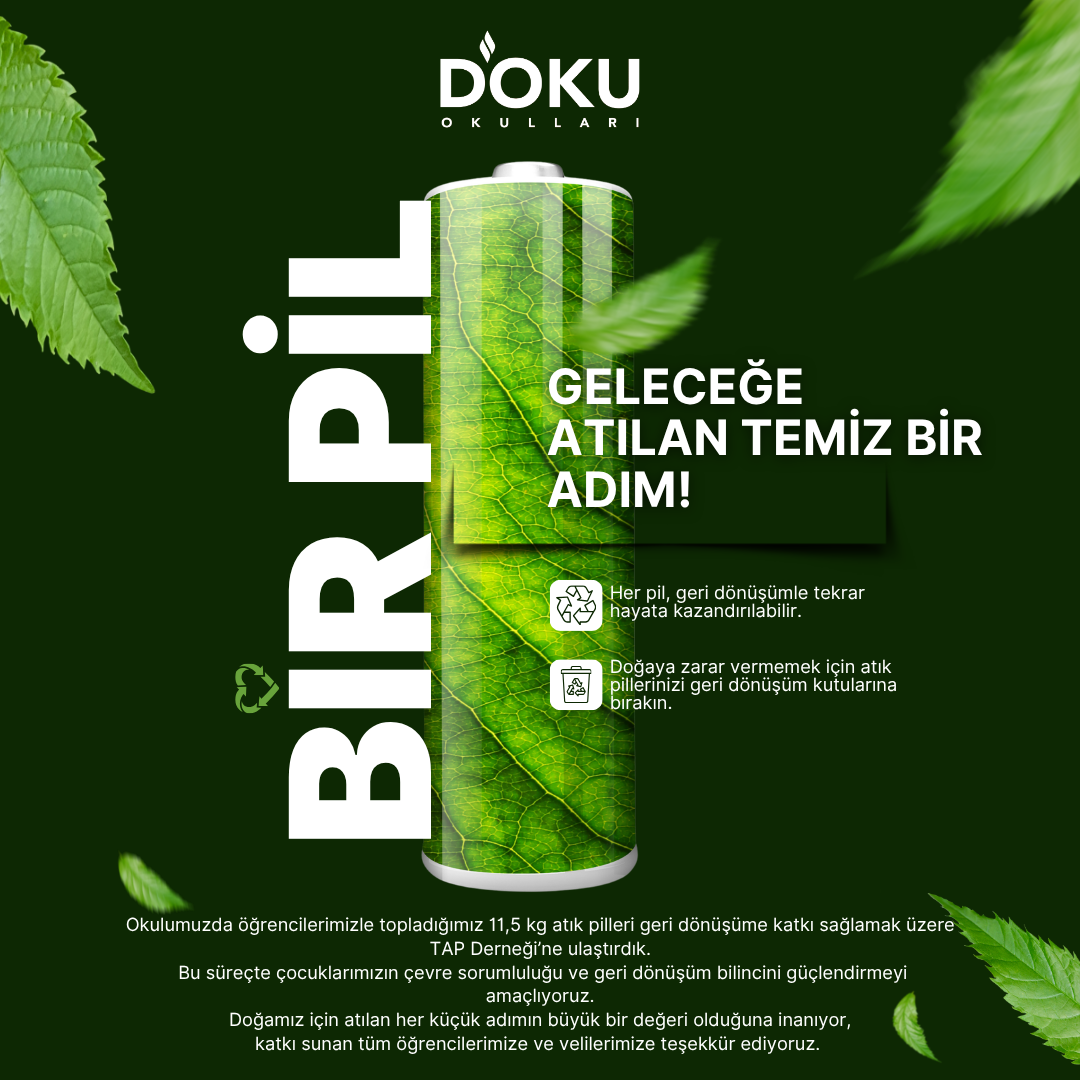 Doku Okulları’nda Geri Dönüşüm Bilinciyle Hareket Ediyoruz!