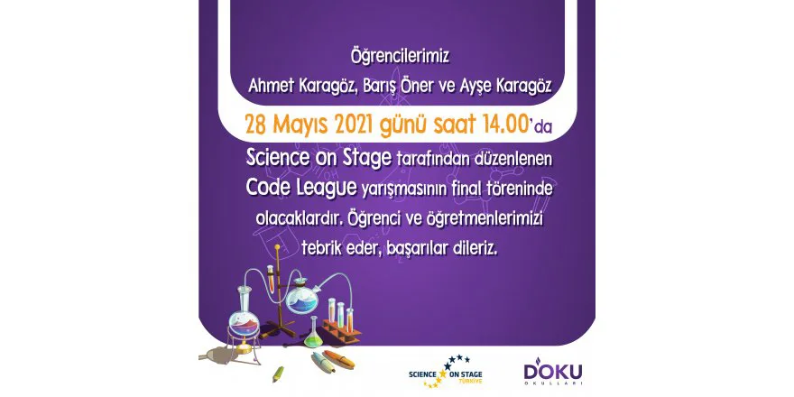 CODE LEAGUE Finalinde Ögrencilerimize ve Ögretmenlerimize Basarilar diliyoruz.