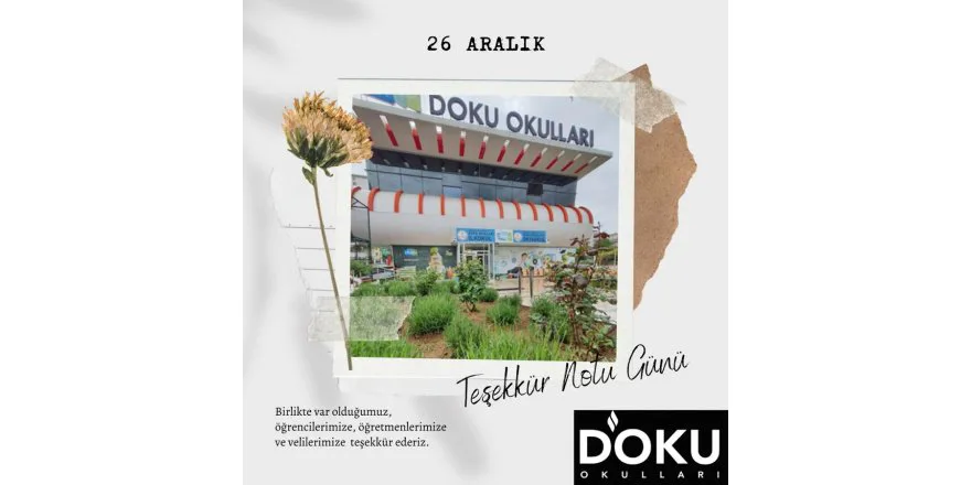 Teşekkür Notu Günü...