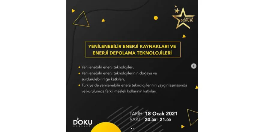 KARIYER DOKUSU etkinliklerimiz kapsaminda ögrencilerimizde bir meslek farkindaligi olusturmak istiyoruz. Bu kapsamda bu haftaki konugumuz Berlin Teknik Üniversitesi Arastirma Görevlisi Ogün YURDAKU...