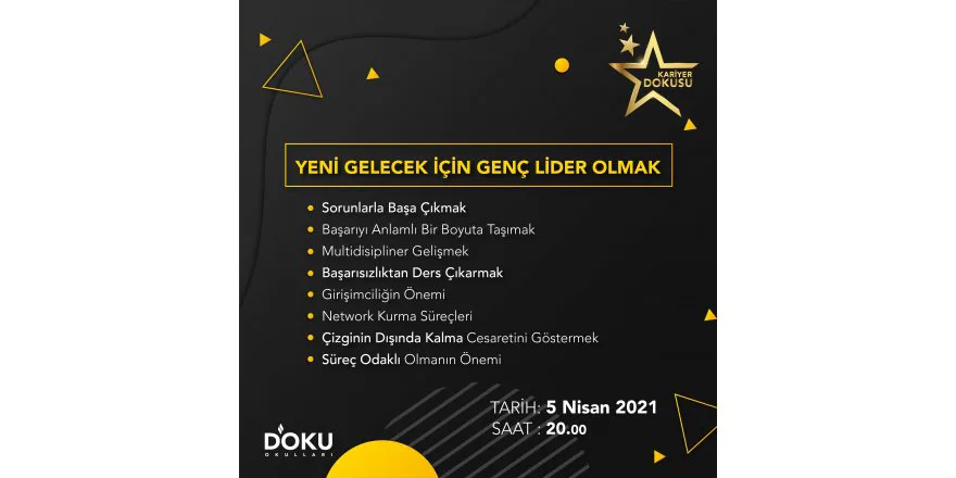 KARIYER DOKUSU Etkinliklerimiz kapsaminda ögrencilerimizde bir meslek farkindaligi olusturmak istiyoruz. Bu kapsamda bu haftaki konugumuz Girisimci Psikolog Cihan BUGDAYCI olacaktir.