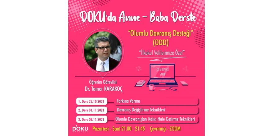 DOKU'da ANNE - BABA DERSTE Etkinliğimiz İlkokul Sınıflarımızla devam ediyor.