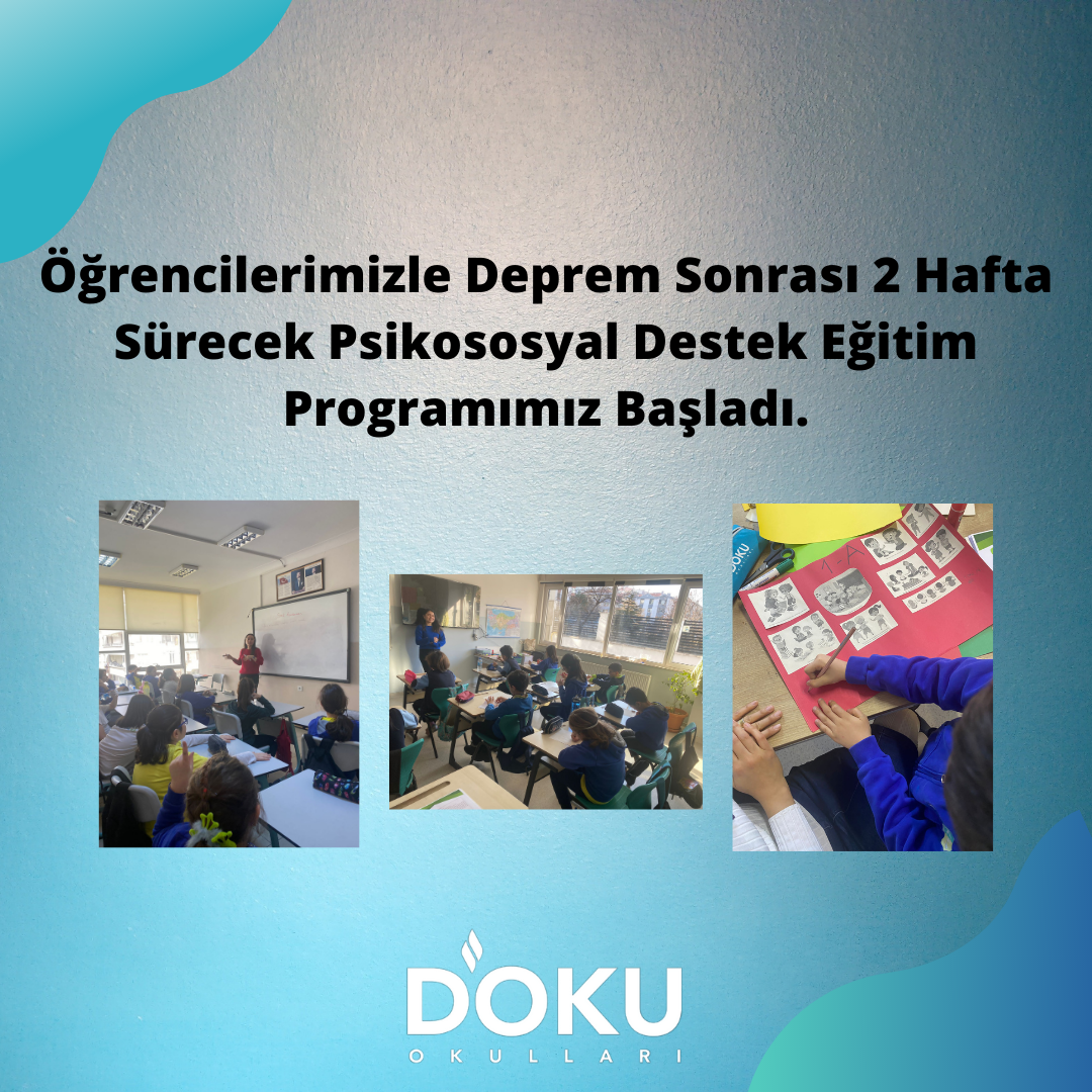 Deprem Sonrası Psikososyal Destek Eğitim Programı gerçekleştirdik. - 2
