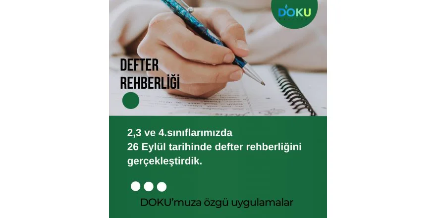 DEFTER REHBERLİĞİ Uygulamamıza bu eğitim yılında da devam ediyoruz.
