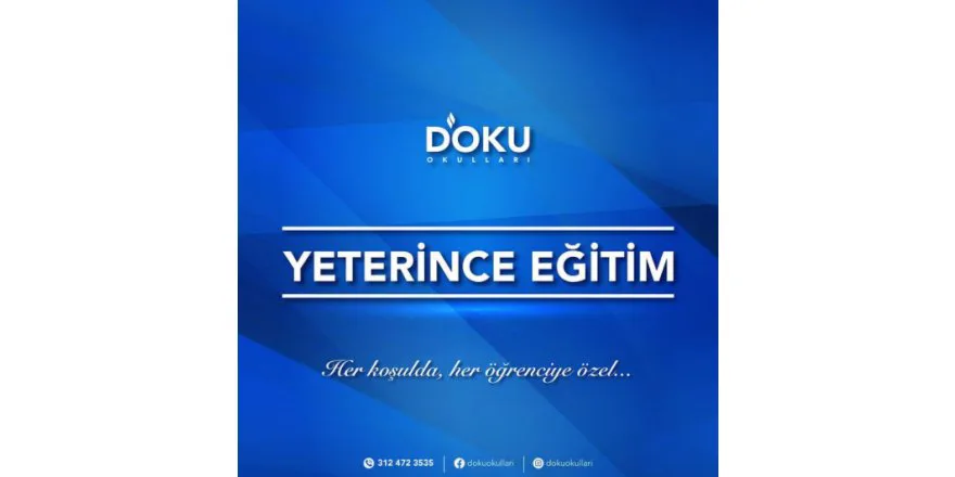 Basariyi Mutlulukla Dokumak Için DOKU OKULLARI yeterince egitim ile Çocukta olandan yola çikarak basariyoruz...