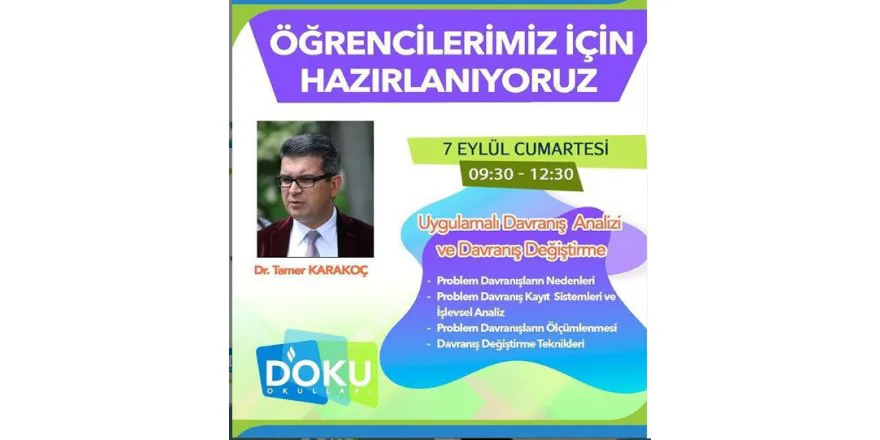 Tamer Karakoç Liderliginde Uygulamali Davranis Analizi ve Davranis Degistirme Semineri Gerçeklestirildi.