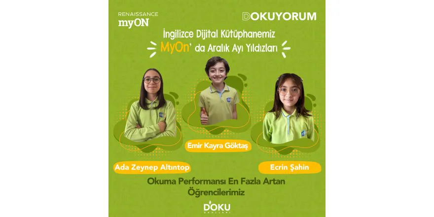 Aralik Ayinda En Fazla Ingilizce Kitap Okuyan Ögrencilerimiz...