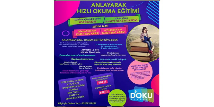 Anlayarak Hızlı Okuma Eğitimi Gerçekleştirildi