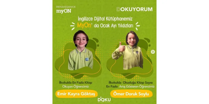 OCAK ayinda EN ÇOK INGILIZCE KITAP OKUYAN ÖGRENCILERIMIZ