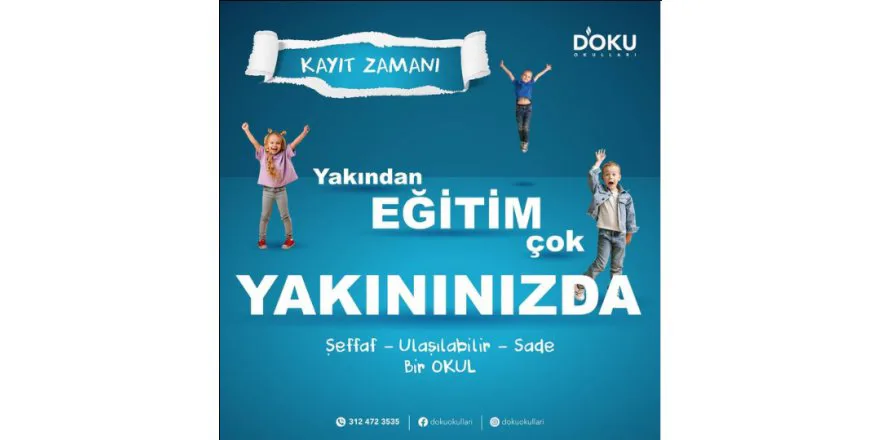 Basariyi Mutlulukla Dokumak Için DOKU OKULLARI yeterince egitim ile Çocukta olandan yola çikarak basariyoruz.