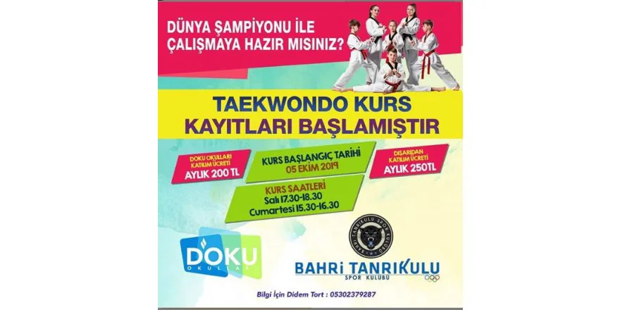 Taekwondo Kursumuz Başlamıştır