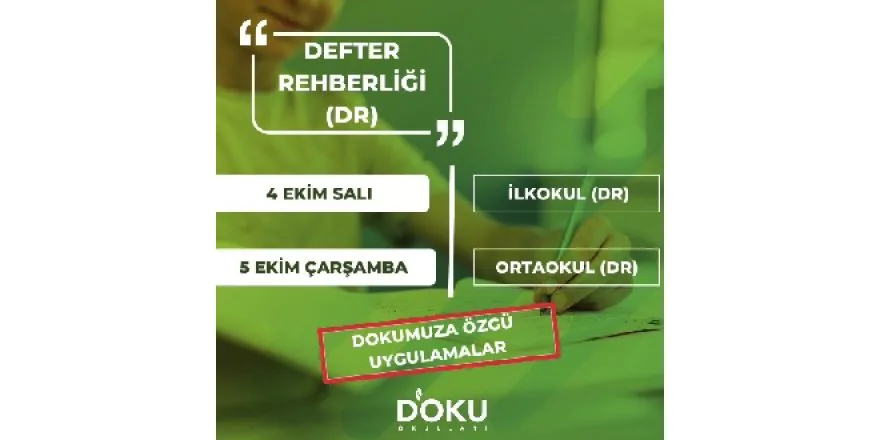 DEFTER REHBERLİĞİ Uygulamamızı gerçekleştirdik.