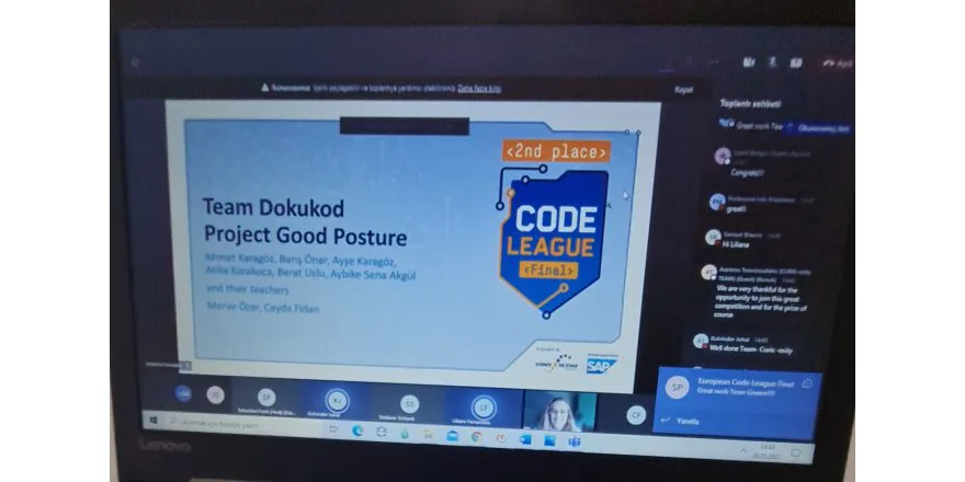 DOKUKOD Takimi CODE LEAGUE'de 2. oldu.